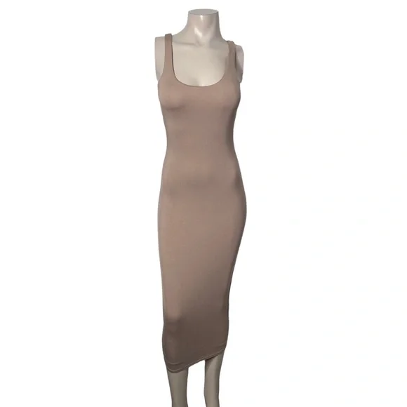 Dresses | Tan Fitted Dress | Poshmark